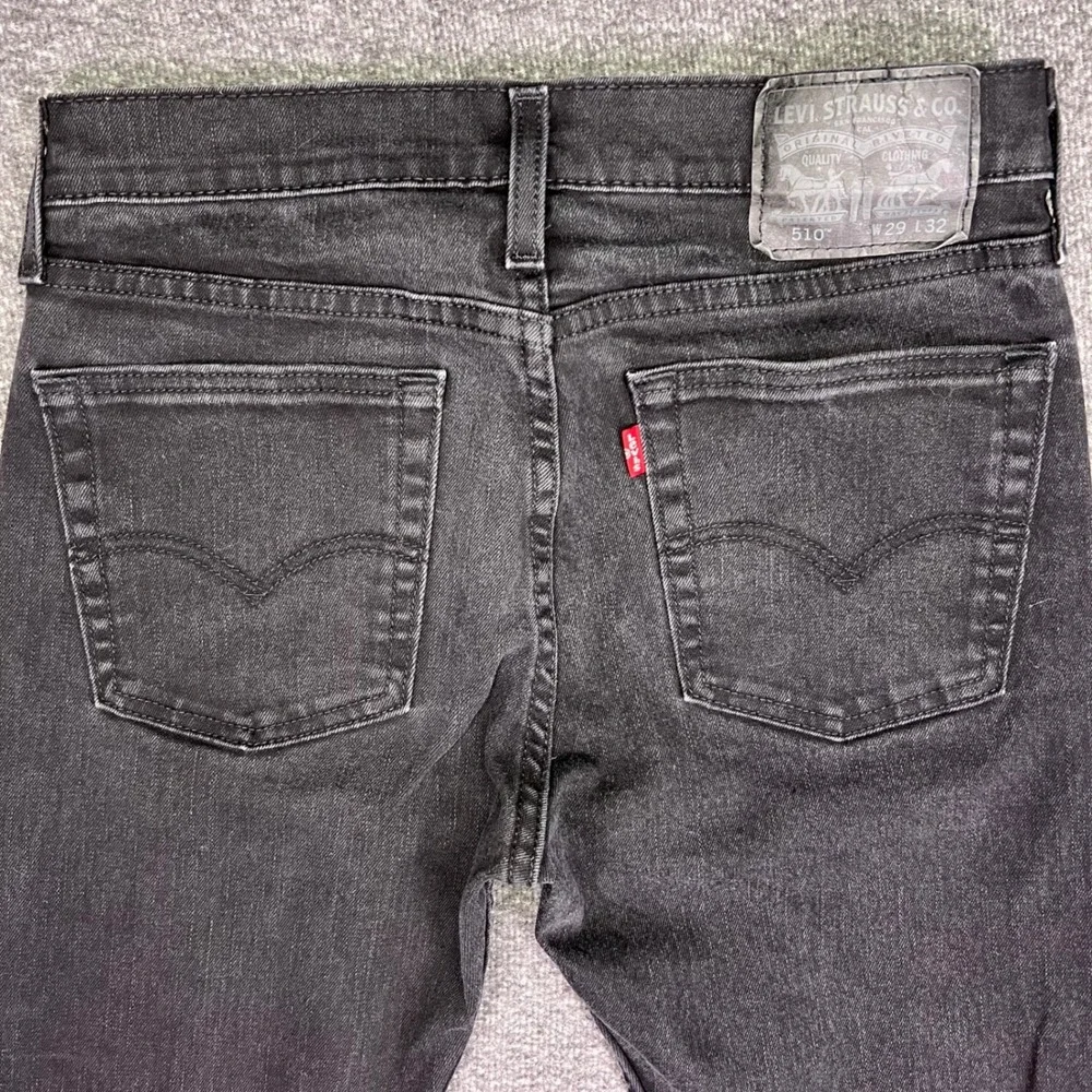 Levis 510 Jeans Mens‎ 29x32 Black Skinny Casual Punk Stretch Denim Pants Grunge